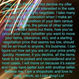 Please Negotiate. Don’t decline please